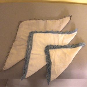 Vintage Bundle of White Laced Handkerchiefs